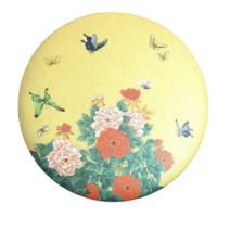 디자인가안채 양면손거울 모란도 75 x 75 mm, 혼합 색상, 4개