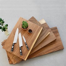 직사각 나무도마 통원목 캠핑도마 가정 식당용, 대 - (가로 70cm)