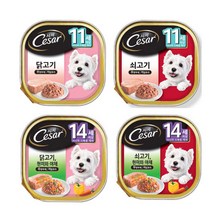 시저캔 시니어 100g 11세 14세 쇠고기 닭고기, 11세 쇠고기 100g