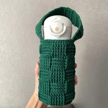 텀블러 가방 뜨기 보틀 커버 코바늘 diy 재료 패키지, 그린