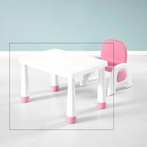 사사가구 뉴브로디 높이조절 유아책상, 화이트핑크