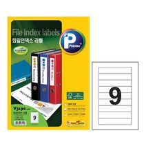 파일 문서 바인더 관리 인덱스 라벨지 9칸 100매