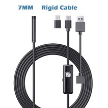 5.5MM 7MM 내시경 카메라 3 인 1 c타입 마이크로 USB 미니 렌즈 파이프 검사 6led IP67 방수 안드로이드, 02 7MM Rigid Cable_01 1m