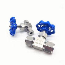 글로브밸브 조절기 배관자재 304 스테인레스 스틸 더블 페룰 니들 밸브 6mm 8mm, 12mm