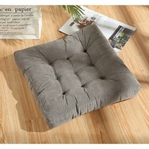 꽃분이네 두꺼운방석 60x60 원형/사각방석 대형방석 키높이 등받이 거실 쇼파 식당 카페 사무실 교회 학교 단체용 편한방석 세탁가능방석, 사각_그레이