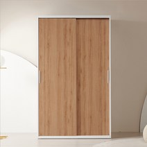 동서가구 이즈 데이브 1200 긴옷행거 슬라이딩 옷장, 화이트-내추럴, 01_1200 긴옷행거 슬라이딩 옷장 IFO131