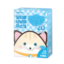 힐타임 냥냥이 키즈마스크 블루, 25개입, 1개