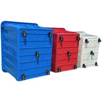 수납 프라스틱 바퀴바구니 다이소 슬라이딩 이동식 회전, 120L 703x500x390mm, 파란색