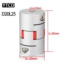 모터 샤프트 플럼 커플링 하이 토크 스테퍼 서보 커플러 탄성 D20L25mm 3mm-10mm 3mm 4mm 5mm 6 6.35mm, [09] 5x6.35