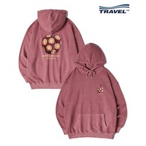 TRAVEL 인조 악마 열매 피그먼트 후드티 후드티셔츠 상그리아 레드 ARTIFICIAL DEVIL FRUIT PIG남성 남자T HOODIE SANGRIA