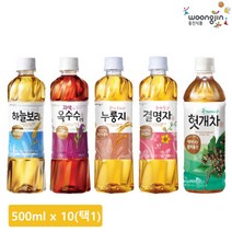 [웅진] 식품 차음료 500ml x 10페트 / 하늘보리 자색옥수수차 누룽지차 결명, 선택:결명자차