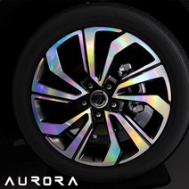 (차데코) 티볼리에어 휠 스티커 18인치 카본 홀로그램 휠마스크 데칼 용품 악세사리, 티볼리에어 18인치 휠 전용