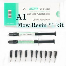 디지털 유량계 치과 UT 흐르는 복합 수지 플로우 라이트 큐어 리필 주사기 배달 팁 총 에칭 젤 접착제 본딩, 01 Resin A1 1Box