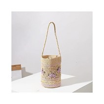 기저귀 가방 ZCMEB 원숄더 핸드백 라피아 손으로 짠 바구니, Free Size, a