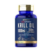 남극 크릴오일 1000mg 소프트겔 60개 슈퍼바 오메가3 EPA DHA 인 프리
