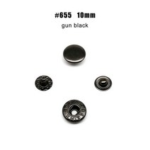 불박기 가죽 공예 불박 도장 기계 제작 인쇄 가방 의류 재킷 코트 수리 도구 25 세트 10mm 12.5mm 15mm #633 655 831 201 금속 프레스 패스너 스냅 버튼, gun black 655