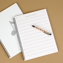 A4 오선지노트 스프링 PP 두꺼운 악보 노트 연습장 60매, 단품, 단품