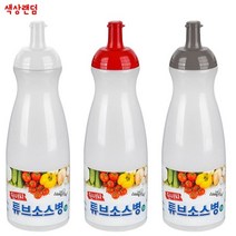 원터치 소스병 (5호) 색상랜덤 1개 지름8cm 높이25cm