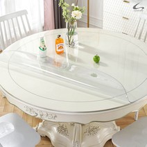 친환경 국산 투명 방수 식탁보 테이블보 4인 6인용 식탁커버, 반투명 두께1t, 폭120x길이10cm