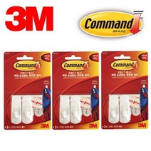 3M 벽걸이 후크행거 소형 6P/중형6P/대형 3P 택1 옷걸이 벽면걸이 벽고리 코맨드 쓰리엠aldydrkwjstodghkfdydvna4835, 중형