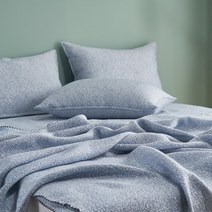 로뎀 샤르륵 풍기인견 3중직 침대 스프레드 패드 SS KK, 블루