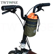 TWTOPSE 영국 국기 접이식 자전거 가방 Brompton 3SIXTY Fnhon SP8 방수 1050D 핸들 바 자전거 가방 안장 후면 가방, 그린+오렌지