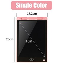 스마트전자칠판 전자칠판 8.5/10/12 인치 LCD 그리기 태블릿 어린이 장난감 그림 도구 전자 쓰기 보드 소년 소녀 아이 교육 선물, [06] Pink 10in Single