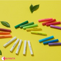 깔끔간편 하고로모 분필 L10 풀터치 탄산 형광 분필 16색 혼합 20본 하고로모 분필 칠판용 고급형, 단품, 단품