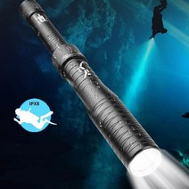 WOLVES 해루질 250M 수중탐사 HAMMER기능 울브스 SCUBA 8000H 잠수LED랜턴, 8000H 잠수LED랜턴 [본품]+18650배터리1개