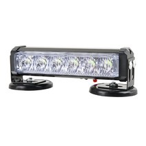 자동차 경광등 긴급안전표시 도로 공사 경고등 램프, 충전식 LED_12 등-레드 블루-차량충전식