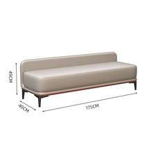 베드 벤치 긴 소파 의자 현관 신발 의자 대기실, 1.75 [베이지 그레이+오렌지]