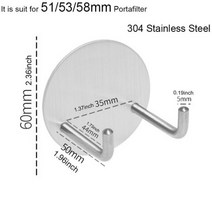 커피필터 핸드드립 여과지셀프 접착 커피 바텀리스 포터필터 51/53/54/58mm 벽 랙 도구 카페 액세서리, 01 Filter Rack 1pc