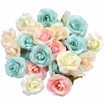 조화 10pcs 리얼 터치 4cm 실크 장미 꽃 머리 웨딩 파티 홈 장식 diy 화환, 혼합