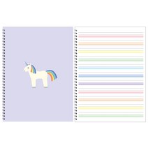 잉글리쉬아뜰리에 by Janice 애니멀테마 좁은칸 3줄 영어노트 6권세트, Unicorn 유니콘 6권