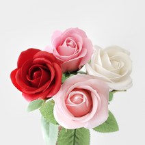 블루밍앤미 장미 비누꽃 (soap flower)-1P, 레드