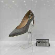 여성 큐빅포인트 스틸레토 펌프스힐 7cm CS 수은 120214