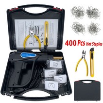 핫 스테이플러 플라스틱 용접기 70W 히트 건 용접 기계 범퍼 납땜 인두 스테이플 수리 자동차 도구 키트, [06] Black set 400