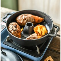 구이 냄비 고구마 굽는 직화구이 군고구마 떡 군밤 냄비 28cm, 기본