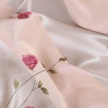암막 커튼 기성품 거실 용 장미 결혼식 정전 양면 인쇄 우아한 인 작은방 큰방 블라인드