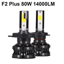 YHKOmS-80W 14000Lm 자동차 헤드라이트 H4 H7 H1 LED H8 H9 H11 4300K 5000K 6500K 8000K 25000K 자동 안개등 80W 16000L, F2 Plus, 1 Year Warranty_6500K | H1, 1개