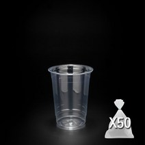 코디마트 PET 10온스 78파이 투명 무지 페트컵 290ml, 1팩, 50개
