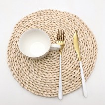 플레이팅 라탄식 식탁매트, 20cm