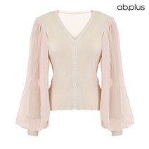에이비플러스 ab.plus 페미닌 쉬폰 브이넥 블라우스 (LSX1MB44A)