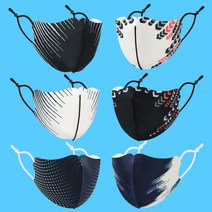 6pcs 1set 숨쉬기 편한 새부리형 스포츠 디자인 귀끈 조절 항균 패션마스크 19디자인