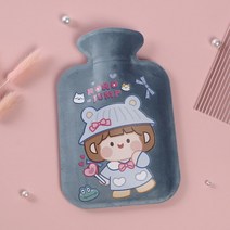 풋 워머 Cartoon Hot Water Bottle Bag for Girls Plush Shoulder Hand Warmer Heat Pack Belly Instant Wi, 02 Large Size-A02