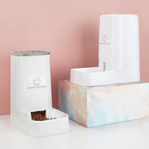 [당일발송]5H펫 대용량 강아지 고양이 밥그릇 식기, 급식기+급수기(세트)