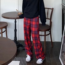 어썸풀 여성용 오링티 체크 팬츠