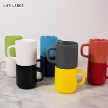 라이프란스 원톤올무광 무지 머그컵 도자기 북유럽 360ml, 레드