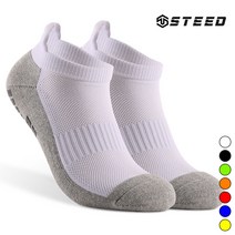 [스포츠 논슬립 발목 양말] 마라톤 미끄럼방지양말, L 흰색
