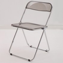 투명 아크릴 접이식 의자 식당 그물 빨간색 플라스틱 크리스탈 디자이너 사진 협상, 02 Grey surface